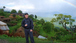 The author enjoying a view in Gorkha region, the epicentre of the first quake